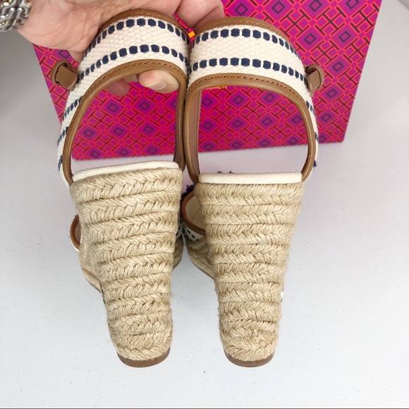 New Tory Burch Wedged Sandals Size 11 M (BA) - Picture 7 of 8